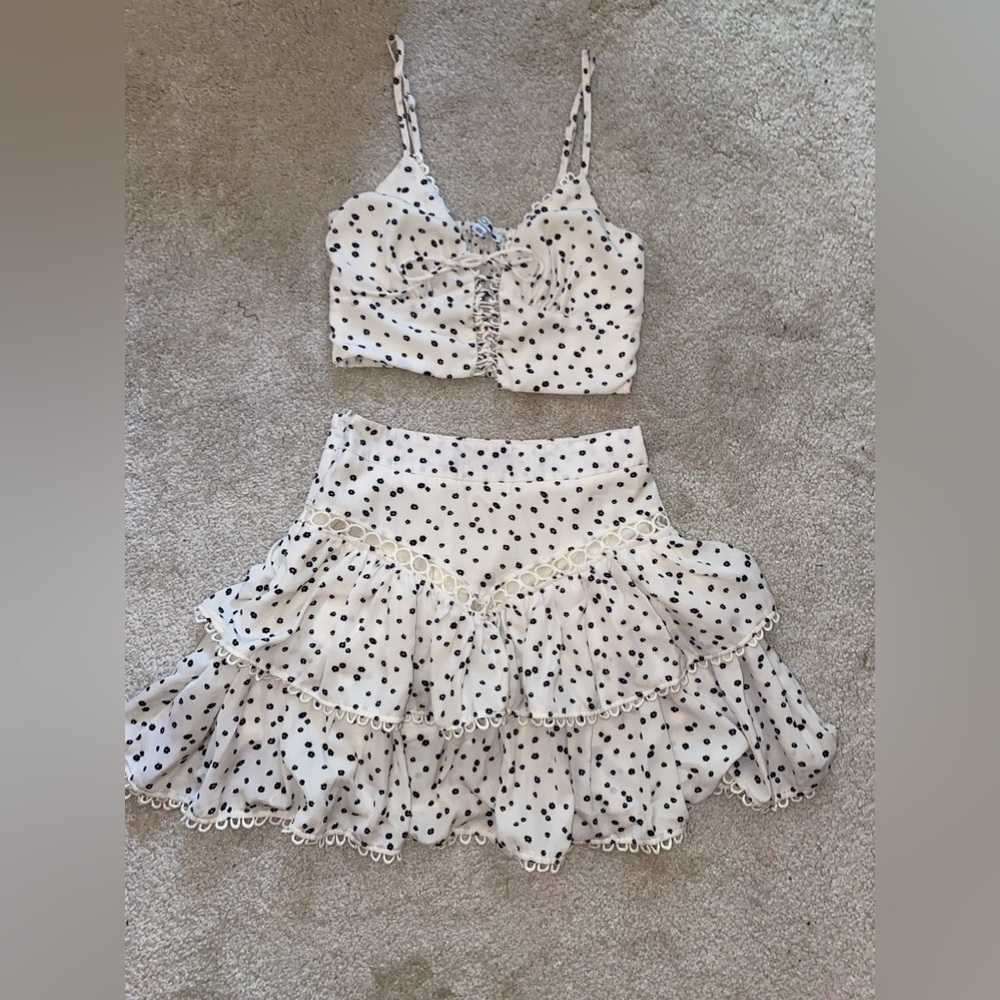 Fashion nova 2 piece floral skirt set